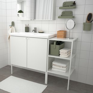 IKEA UPPRAMEN (ИКЕА УПРАМЕН), Контейнер, серо-зеленый, 35x17x25 см, 604.985.63 60498563 фото