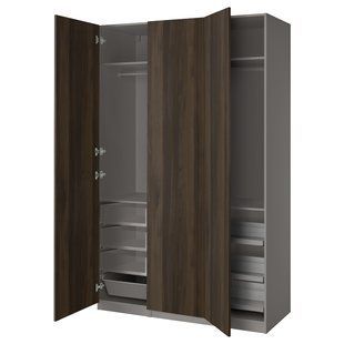 IKEA Комбинация гардероба, темно-серый/темно-коричневый под мориленный дуб PAX / STORKLINTA, 295.626.84 29562684 фото
