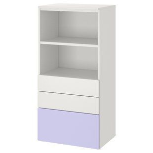 IKEA Книжный шкаф, белая сирень/с 3 ящиками SM&Aring;STAD / PLATSA, 395.439.25 39543925 фото