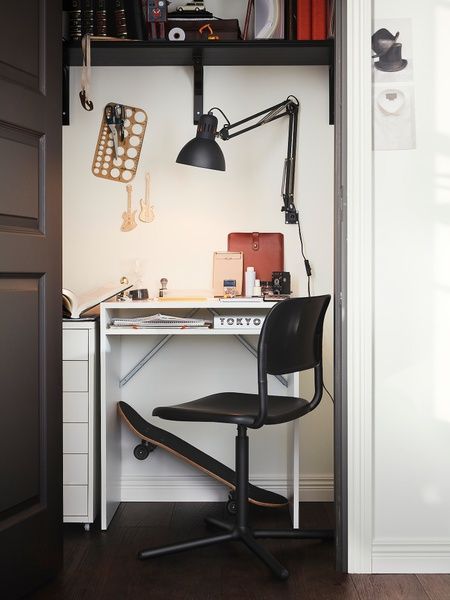 IKEA Вращающийся стул, черный SM&Auml;LLEN, 005.034.35 00503435 фото