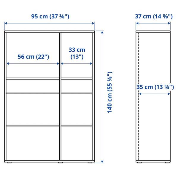 IKEA Книжный шкаф с 6 полками, темно-серый VIHALS, 805.429.18 80542918 фото