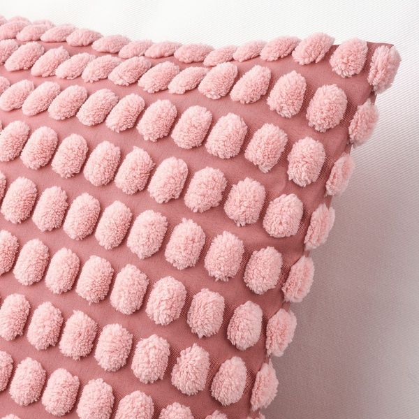IKEA SVARTPOPPEL (ІKEA СВАРТПОППЕЛЬ), Чохол на подушку, світло-рожевий, 50x50 см, 205.429.97 20542997 фото