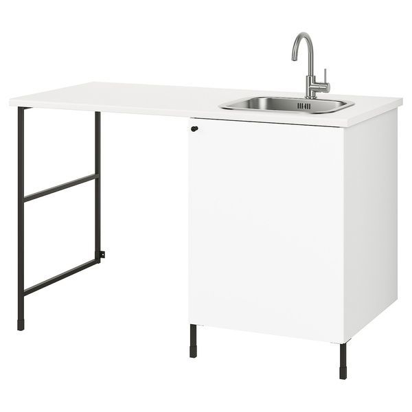 IKEA Книжкова шафа, антрацит/білий ENHET, 194.774.36 19477436 фото
