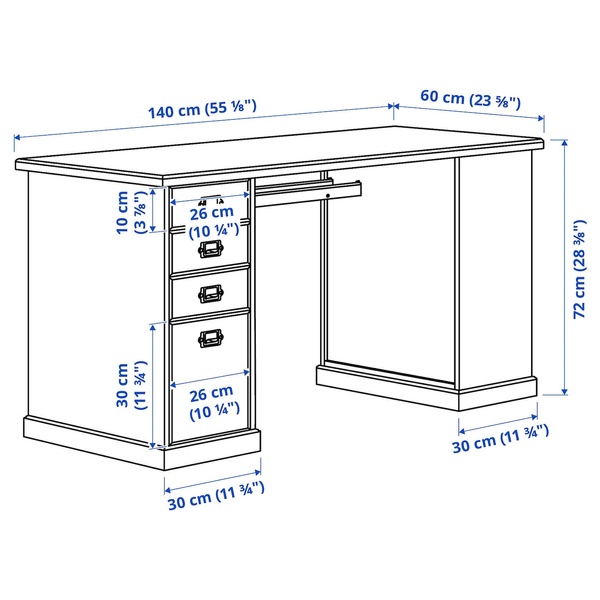 IKEA VEBJÖRN (ІKEA ВЕБЬЁРН), Письмовий стіл, бежевий, 140x72 см, 604.608.38 60460838 фото