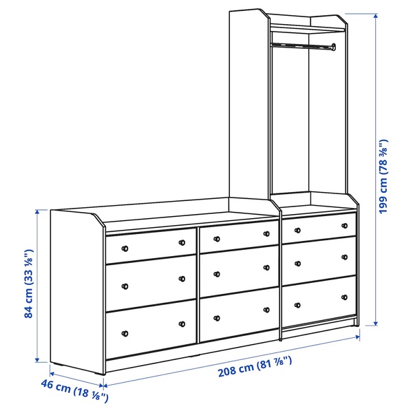 IKEA HAUGA (ИКЕА HAUGA), Книжный шкаф, белый, 208x199 см, 893.881.54 89388154 фото