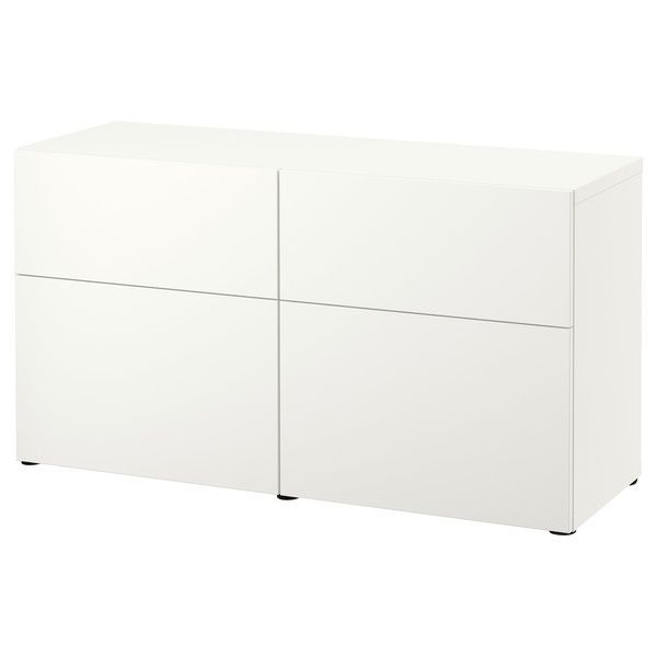 IKEA Комбинация стеллажей с дверцами/ящиками, белый/Лаппвикен белый BEST&Aring;, 494.126.36 49412636 фото
