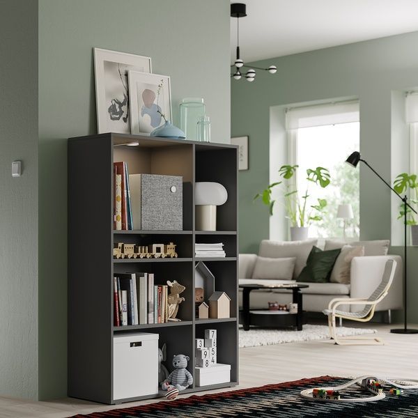 IKEA Книжный шкаф с 6 полками, темно-серый VIHALS, 805.429.18 80542918 фото