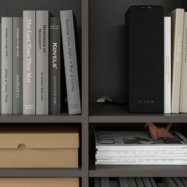 IKEA Книжный шкаф с 6 полками, темно-серый VIHALS, 805.429.18 80542918 фото