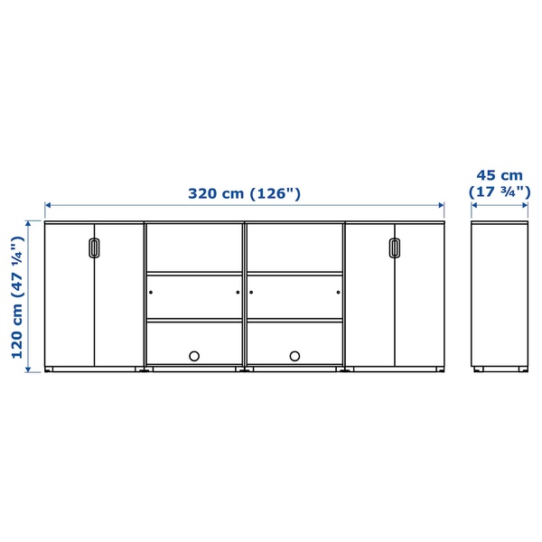 IKEA Комбінація шаф GALANT (ІKEA ГАЛАНТ), Стелаж, білий, 892.857.83 89285783 фото