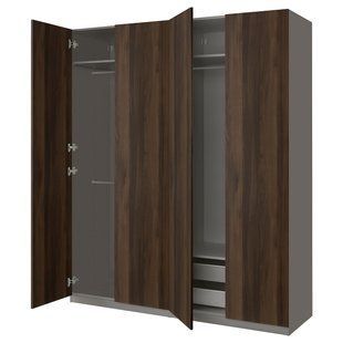 IKEA Гардеробная комбинация, темно-серый/темно-коричневый под морилку дуба PAX / STORKLINTA, 195.627.45 19562745 фото