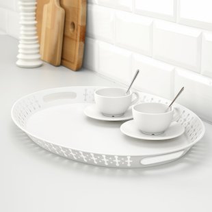 IKEA піднос ROMANTISK (ІKEA РОМАНТИСК), Лоток, білий, 801.756.75 80175675 фото