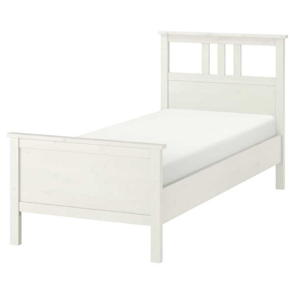 IKEA HEMNES (ІKEA ХЕМНЭС), Каркас ліжка, біла морилка/Лурой, 90х200 см, 490.095.51 49009551 фото