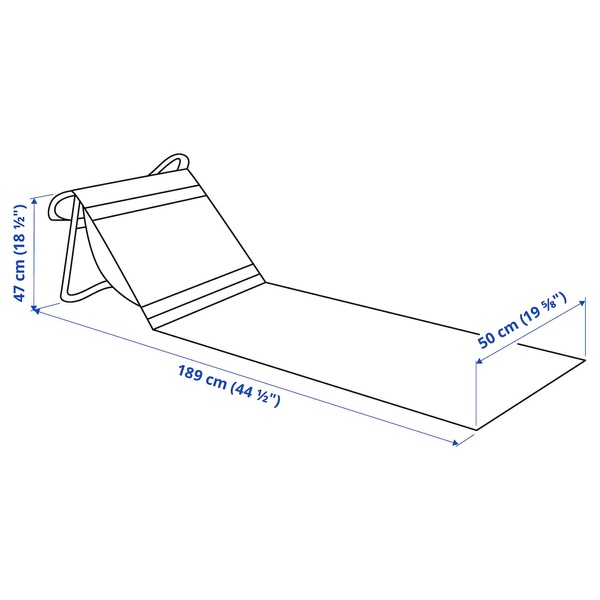 IKEA STRANDON (ИКЕА СТРАНДОН), Лежак, желтый/синий, 705.227.70 70522770 фото