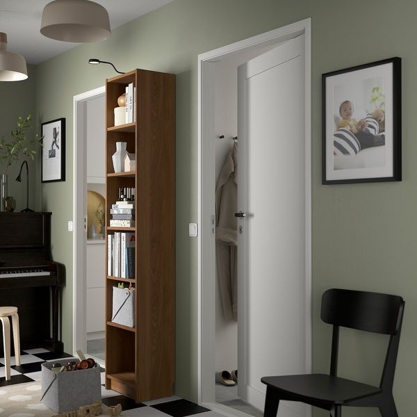 IKEA Книжкова шафа, коричневий горіх BILLY, 805.086.41 80508641 фото