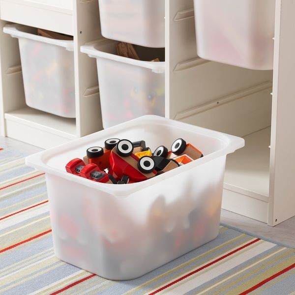 IKEA TROFAST (ИКЕА ТРОФАСТ), Полка с контейнерами, белая, 99х44х94 см., 795.333.40 79533340 фото