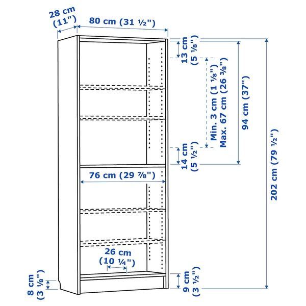 IKEA Книжкова шафа, коричневий горіх BILLY, 505.086.52 50508652 фото