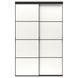 IKEA Комбінація розсувних дверей, чорний/2 сторони білі SKYTTA / MEHAMN, 894.995.76 89499576 фото 2