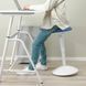IKEA Табурет сидячий/стоячий, білий/темно-синій GLADH&Ouml;JDEN / NILSERIK, 995.012.01 99501201 фото 1