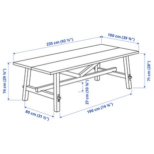 IKEA Стол SKOGSTA (ИКЕА СКОГСТА), Обеденный стол, акация, 704.192.64 70419264 фото