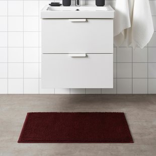 IKEA SODERSJON (ИКЕА СОДЕРСЙОН), Коврик для ванной, темно-красный, 50х80 см., 005.612.51 00561251 фото