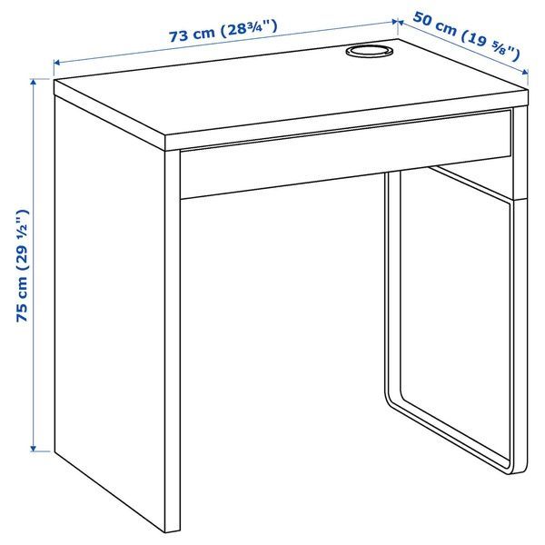 IKEA Письменный стол, белый MICKE, 302.130.76 30213076 фото