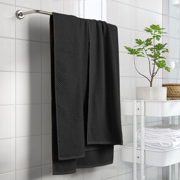 IKEA Полотенце банное, черное. GULVIAL, 305.796.74 30579674 фото