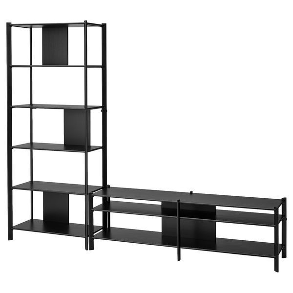 IKEA Подставка под телевизор, черная. J&Auml;TTESTA, 494.948.25 49494825 фото