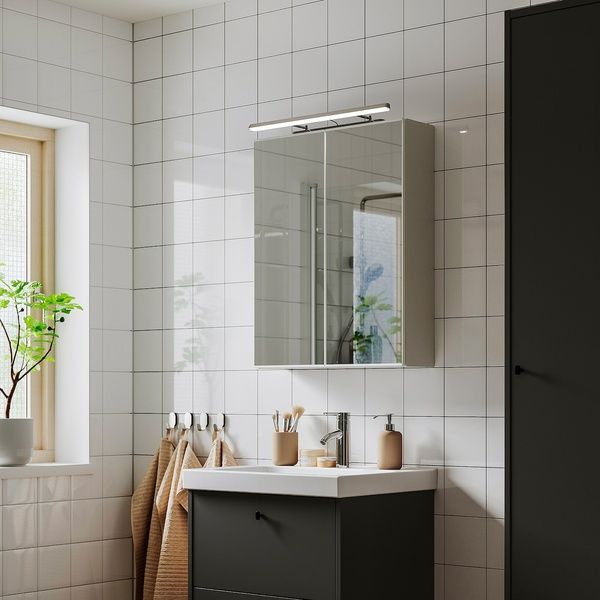 IKEA Светодиодное освещение шкафа/стены, хром FLASKPOST, 305.910.39 30591039 фото