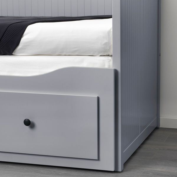 IKEA Кушетка с 3 ящиками, 2 матрасами, серый/фирма Ваннарейд HEMNES, 993.909.48 99390948 фото