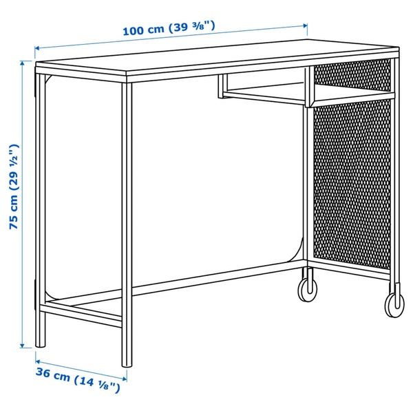 IKEA Стол FJALLBO (ИКЕА FJÄLLBO), Столик для ноутбука, черный, 303.397.35 30339735 фото