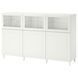 IKEA BESTA (ІKEA БЕСТА), Комбинация с дверцами, белый/Смевикен/Каббарп белый прозрачное стекло, 180х42х112 см, 293.843.47 29384347 фото 2