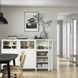 IKEA BESTA (ІKEA БЕСТА), Комбинация с дверцами, белый/Смевикен/Каббарп белый прозрачное стекло, 180х42х112 см, 293.843.47 29384347 фото 3