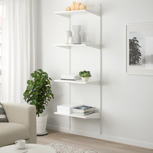 IKEA BOAXEL (ІKEA БОАКСЕЛЬ), Книжкова шафа, білий, 62x40x201 см, 093.926.16 09392616 фото