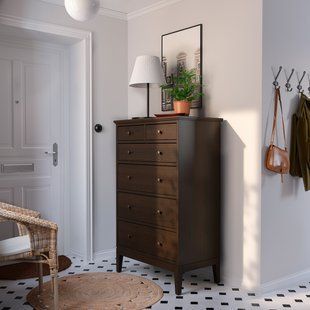 IKEA Комод, 6 ящиков, темно-коричневая морилка IDAN&Auml;S, 004.586.97 00458697 фото
