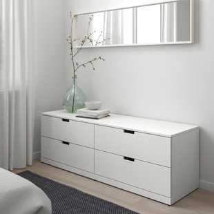 IKEA Тумба NORDLI (ИКЕА НОРДЛИ), Комод, 4 ящика, белый, 492.394.96 49239496 фото