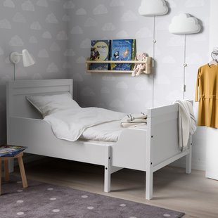 IKEA SUNDVIK (ІKEA СУНДВИК), Каркас розсувний ліжка, сірий, 80x200 см, 494.215.08 49421508 фото