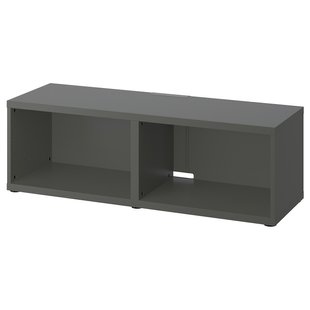 IKEA BESTA (ІKEA БЕСТА), Тумба под телевизор, темно-серая, 120х40х38 см., 905.386.14 90538614 фото