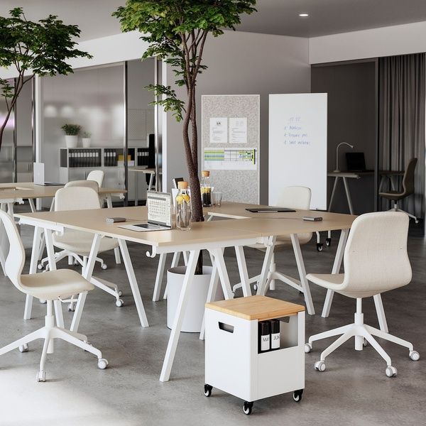 IKEA Письмовий стіл, беж/білий TROTTEN, 994.342.59 99434259 фото