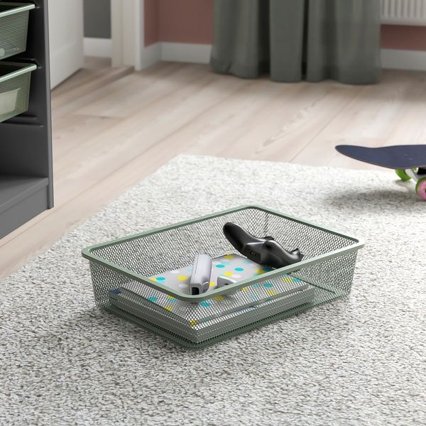 IKEA Стелаж з контейнерами, сірий/світло зелено-сірий TROFAST, 695.151.10 69515110 фото