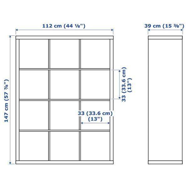 IKEA Стеллаж с 6 вставками, дуб беленый KALLAX, 592.782.65 59278265 фото