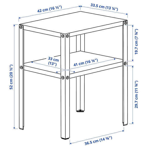 IKEA Тумбочка прикроватная, черный KNARREVIK, 205.699.77 20569977 фото