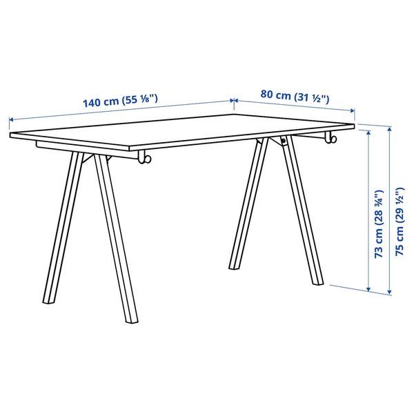 IKEA Письмовий стіл, беж/білий TROTTEN, 994.342.59 99434259 фото