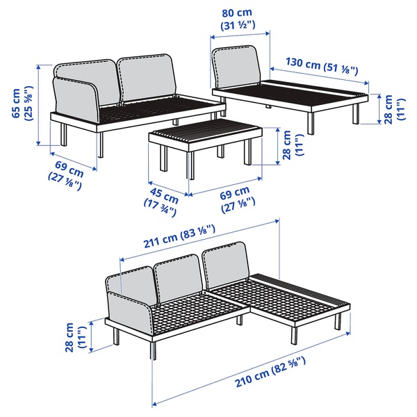 IKEA ESPEVÄR/VÅGSTRANDA (ІKEA ESPEVÄR/VÅGSTRANDA), Ліжко Continental, білий/блакитний середньої жорсткості, 140x200 см, 193.897.03 70543739 фото