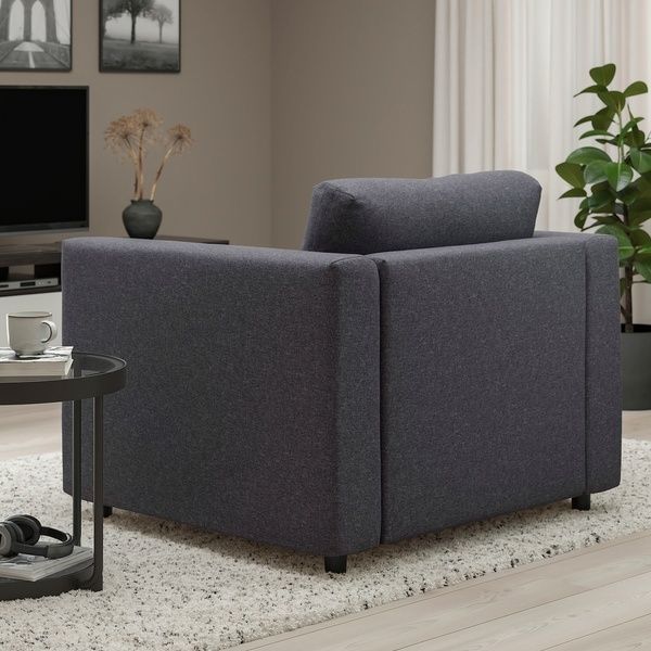 IKEA Кресло, Гуннаред средний серый VIMLE, 394.771.57 39477157 фото