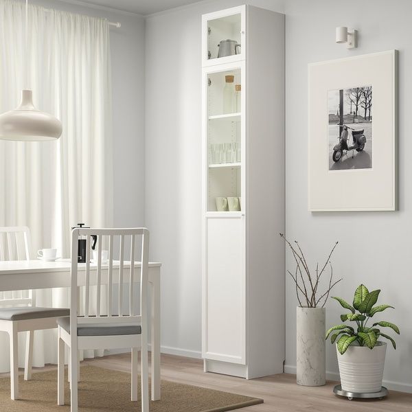 IKEA BILLY (ИКЕА БИЛЛИ), Книжный шкаф, верх/столешница, стекло, белый, стекло, 40x42x237 см, 893.988.60 89398860 фото