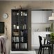 IKEA Книжкова шафа зі скляними дверцятами, чорна імітація. дуб BILLY / OXBERG, 594.833.17 59483317 фото 1