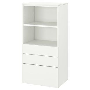 IKEA Книжный шкаф, белый белый/с 3 ящиками SM&Aring;STAD / PLATSA, 094.205.15 09420515 фото