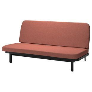 IKEA Диван 3-місний, пружинний матрац/Skartofta червоний/коричневий NYHAMN, 694.946.31 69494631 фото