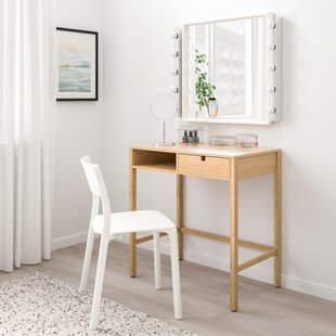 IKEA Столик туалетний NORDKISA (ІKEA НОРДКИСА), Туалетний столик, бамбук, 76x47 см, 204.394.72 20439472 фото