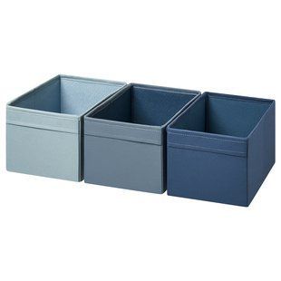 IKEA Коробка 3шт синя DR&Ouml;NA, 105.812.39 10581239 фото